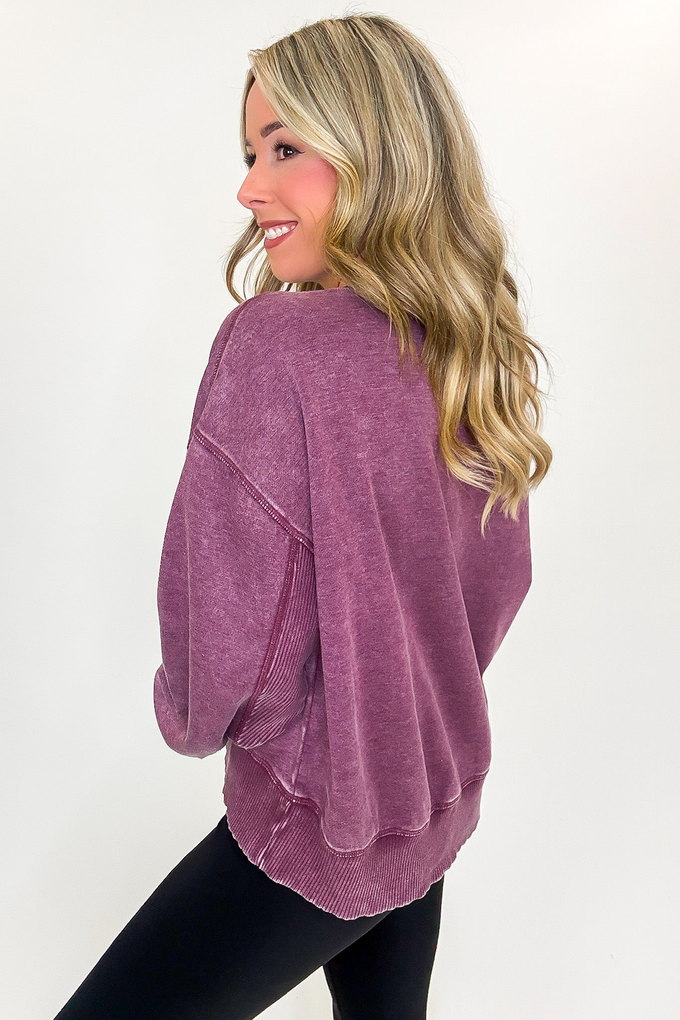 Refined Relaxation Acid Wash Pullover - BACK IN STOCK