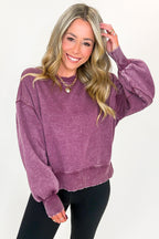 Refined Relaxation Acid Wash Pullover - BACK IN STOCK