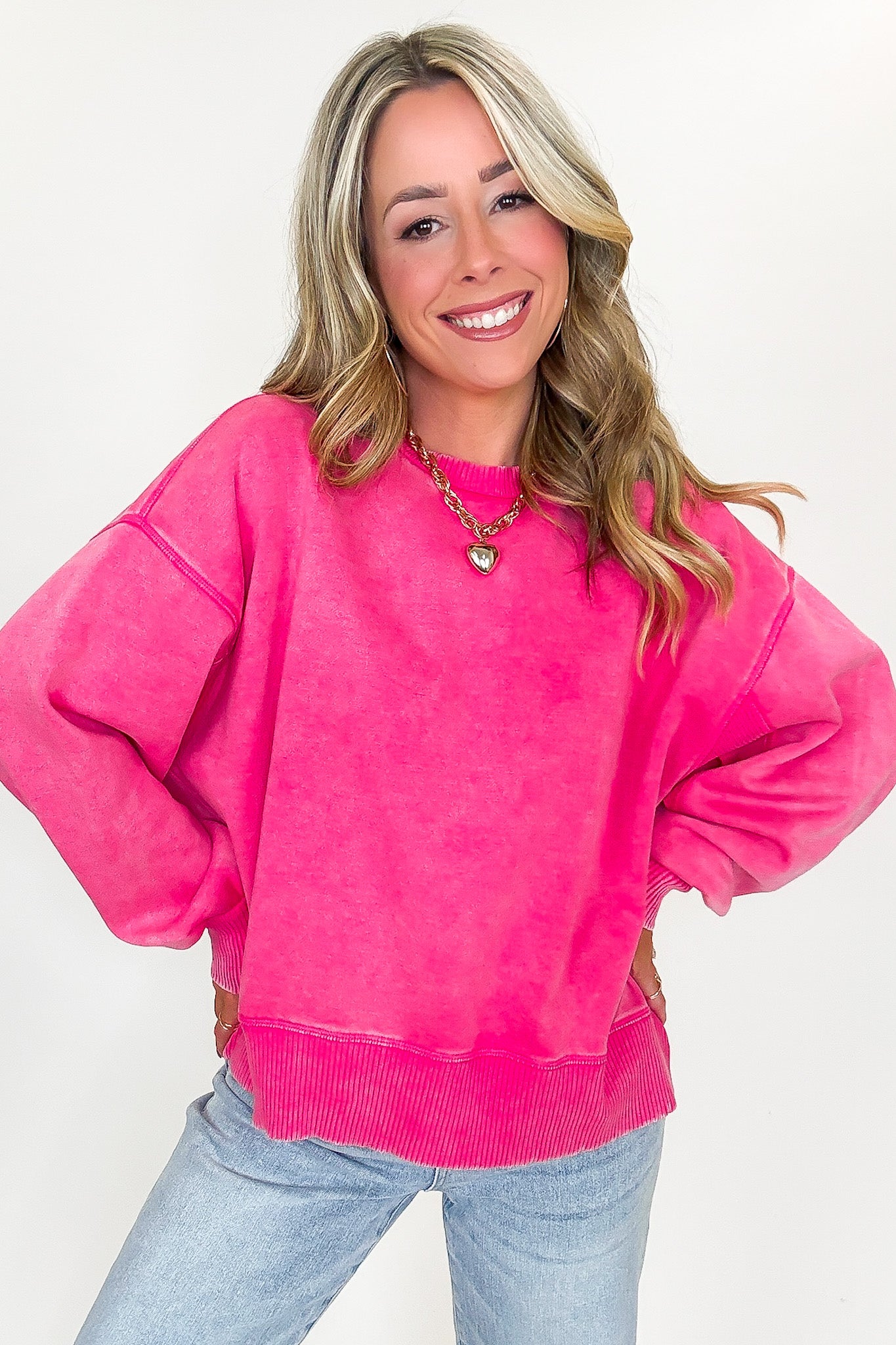 Refined Relaxation Acid Wash Pullover - BACK IN STOCK