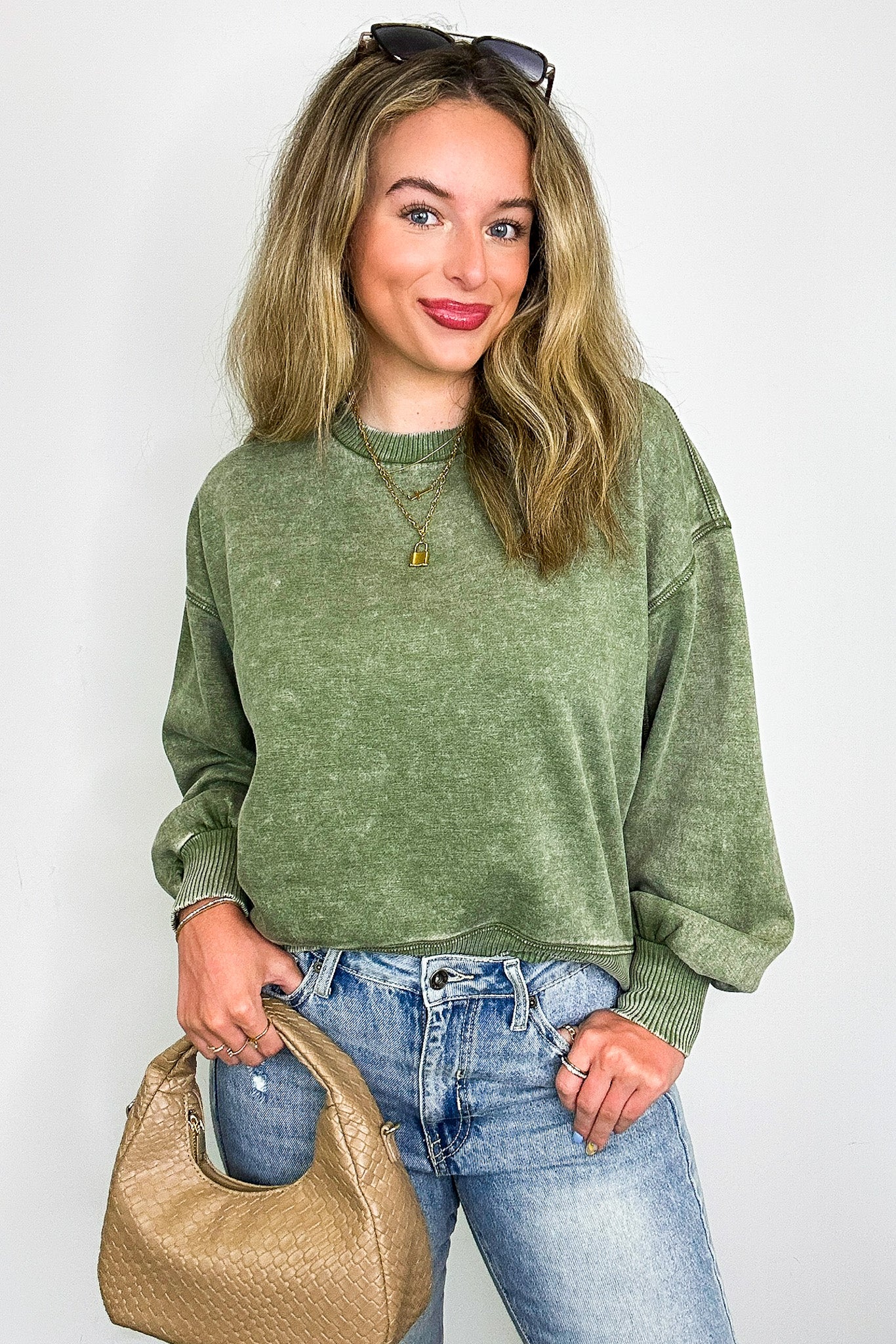 Refined Relaxation Acid Wash Pullover - BACK IN STOCK