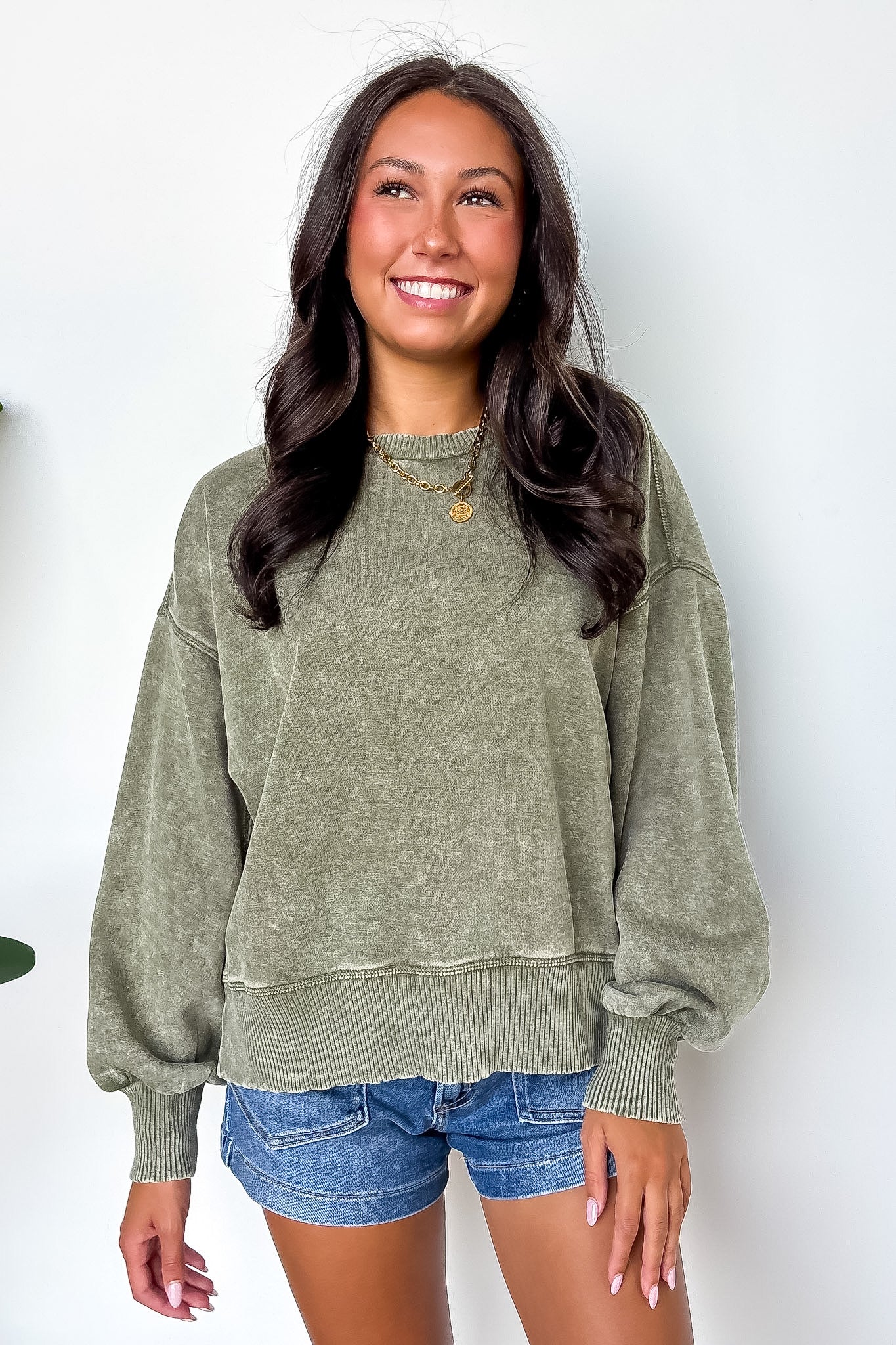 Refined Relaxation Acid Wash Pullover - BACK IN STOCK