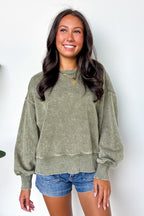 Refined Relaxation Acid Wash Pullover - BACK IN STOCK