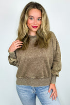 Refined Relaxation Acid Wash Pullover - BACK IN STOCK - Madison and Mallory