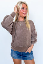 Refined Relaxation Acid Wash Pullover