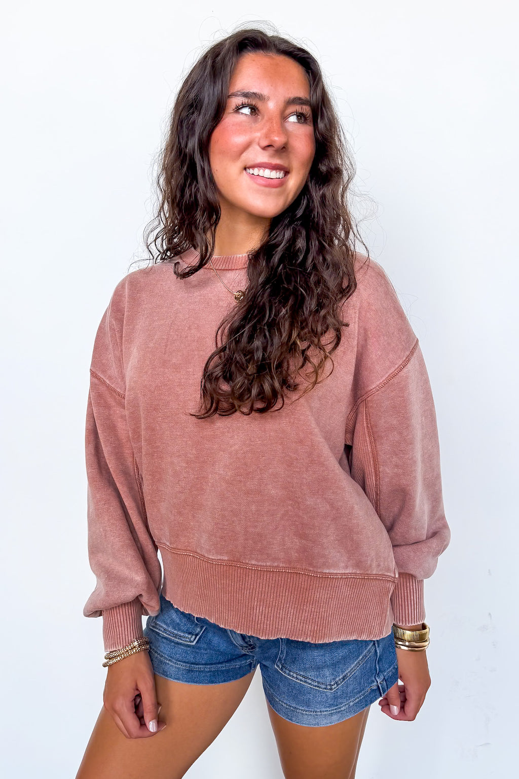 Refined Relaxation Acid Wash Pullover