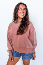 Refined Relaxation Acid Wash Pullover