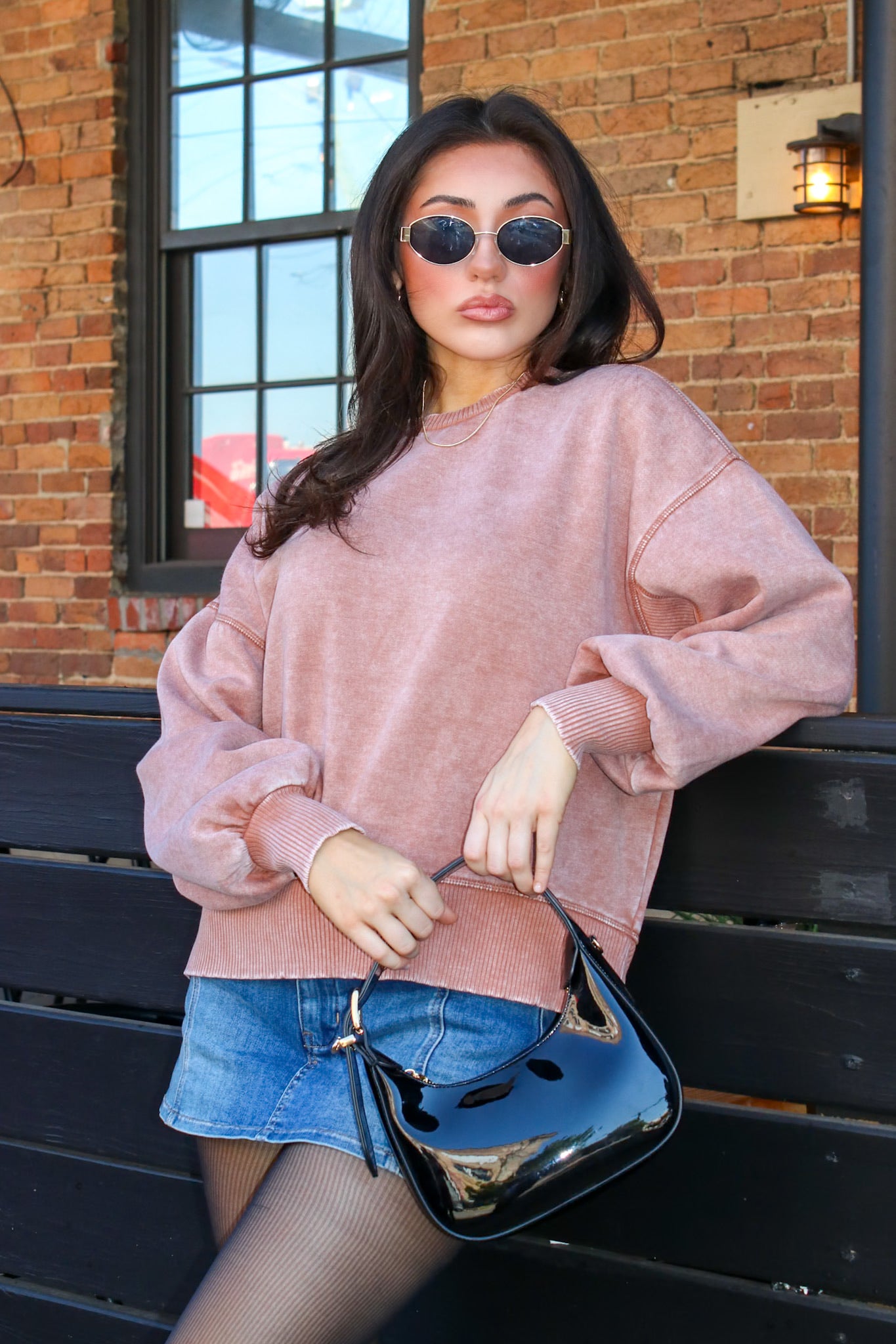 Refined Relaxation Acid Wash Pullover
