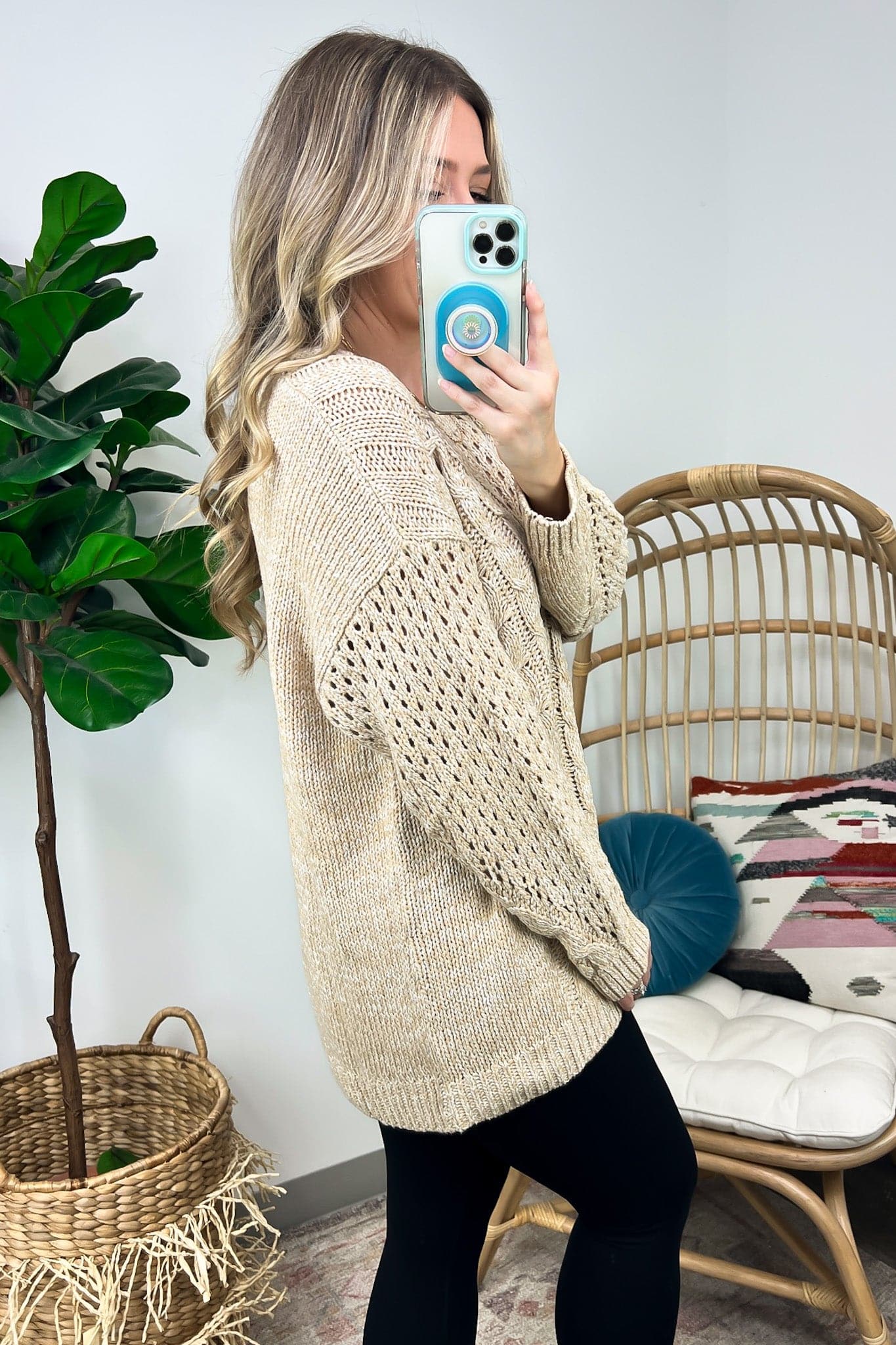  Relaxed Mood Cable Knit Sweater - FINAL SALE - Madison and Mallory