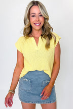 Relaxed Motion Slub Knit Sweater Top - Madison and Mallory