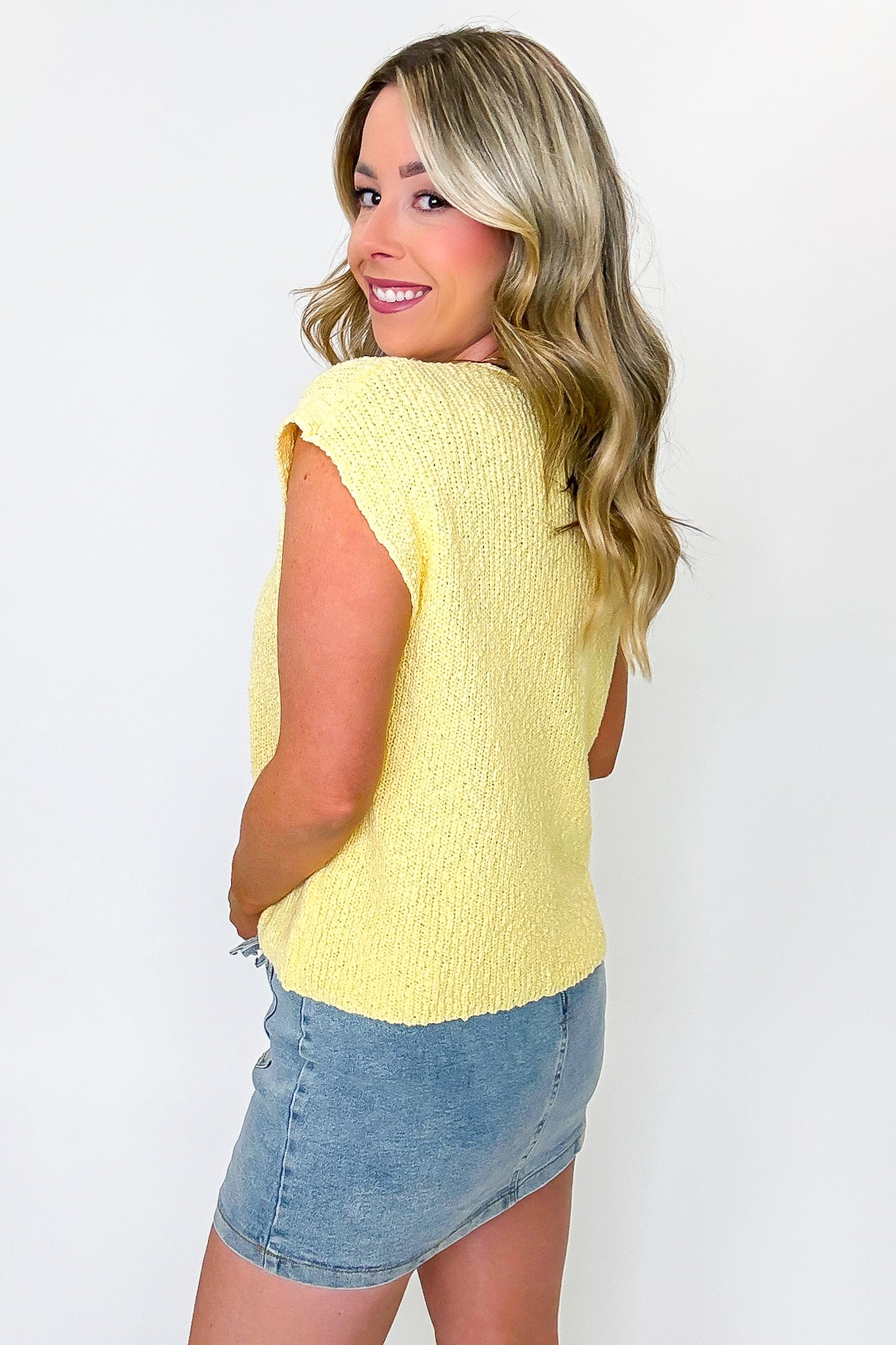 Relaxed Motion Slub Knit Sweater Top - Madison and Mallory