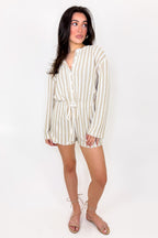 Relaxed Attitude Knit Striped Romper - Madison and Mallory