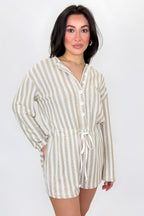 Relaxed Attitude Knit Striped Romper - Madison and Mallory
