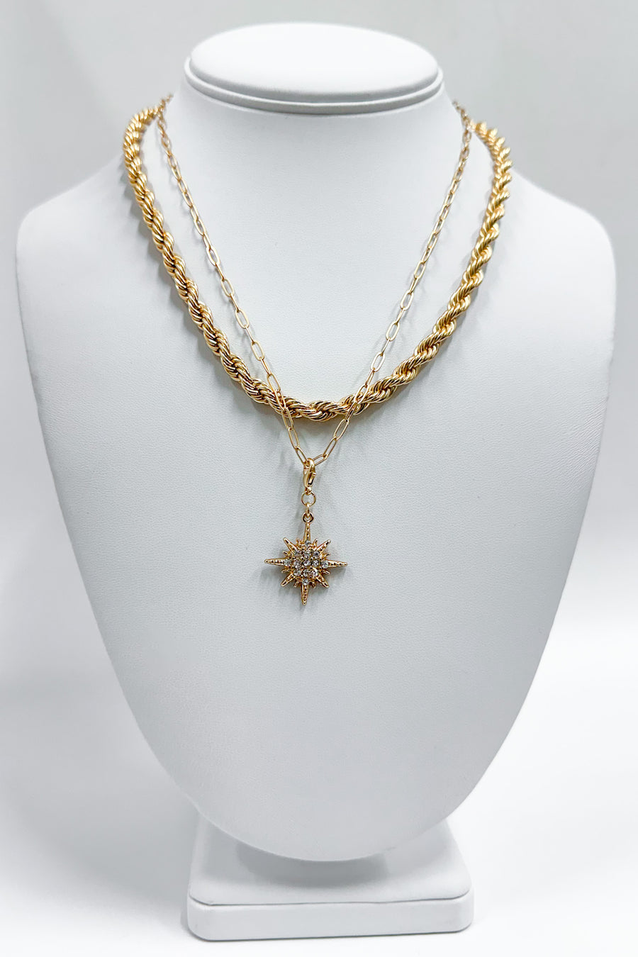 Gold Remarkable Muse Star Chain Layered Necklace - Madison and Mallory