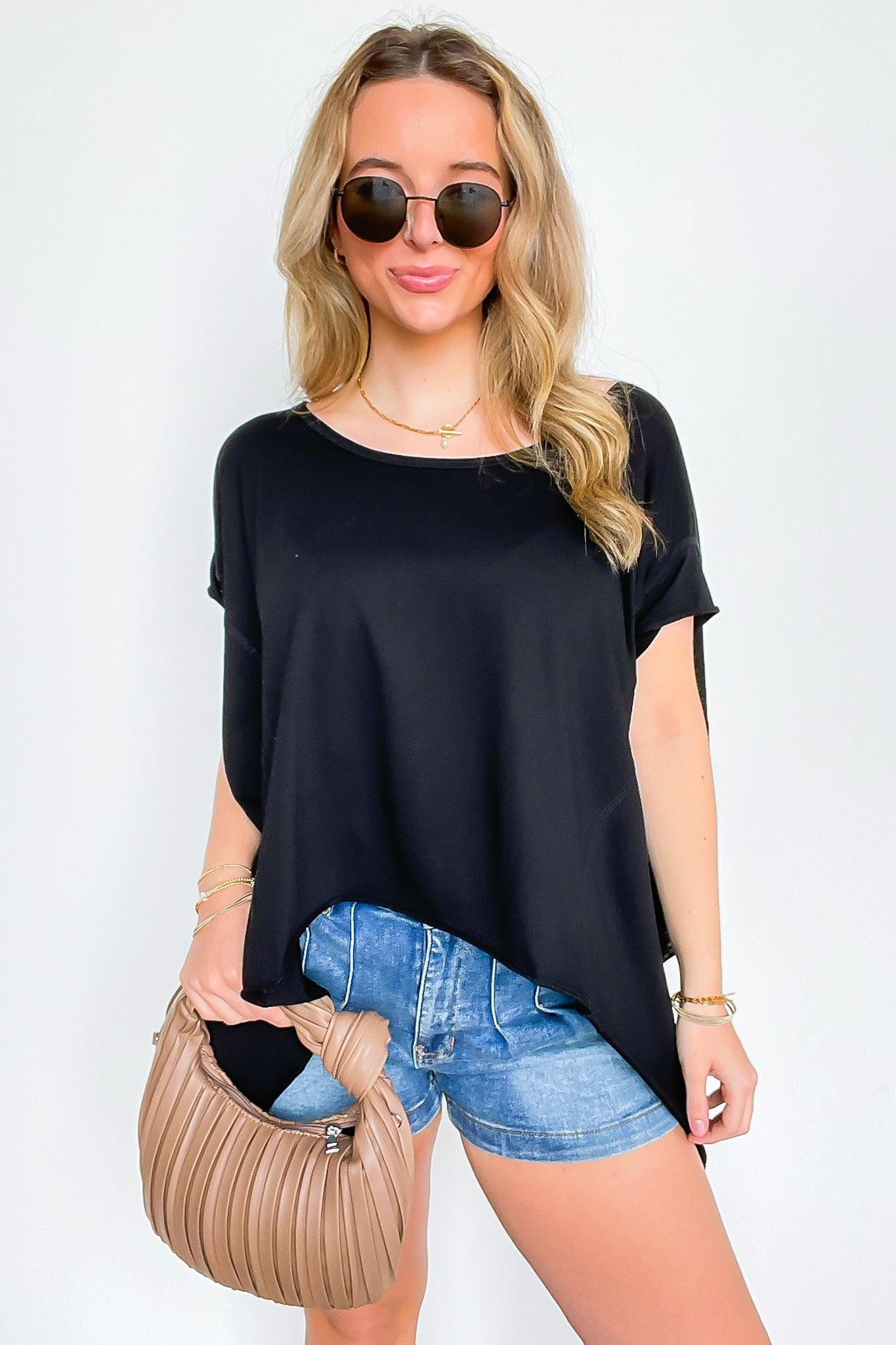 Remi Round Neck Relaxed Top - Madison and Mallory