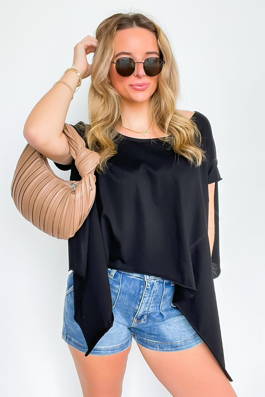 Remi Round Neck Relaxed Top - Madison and Mallory