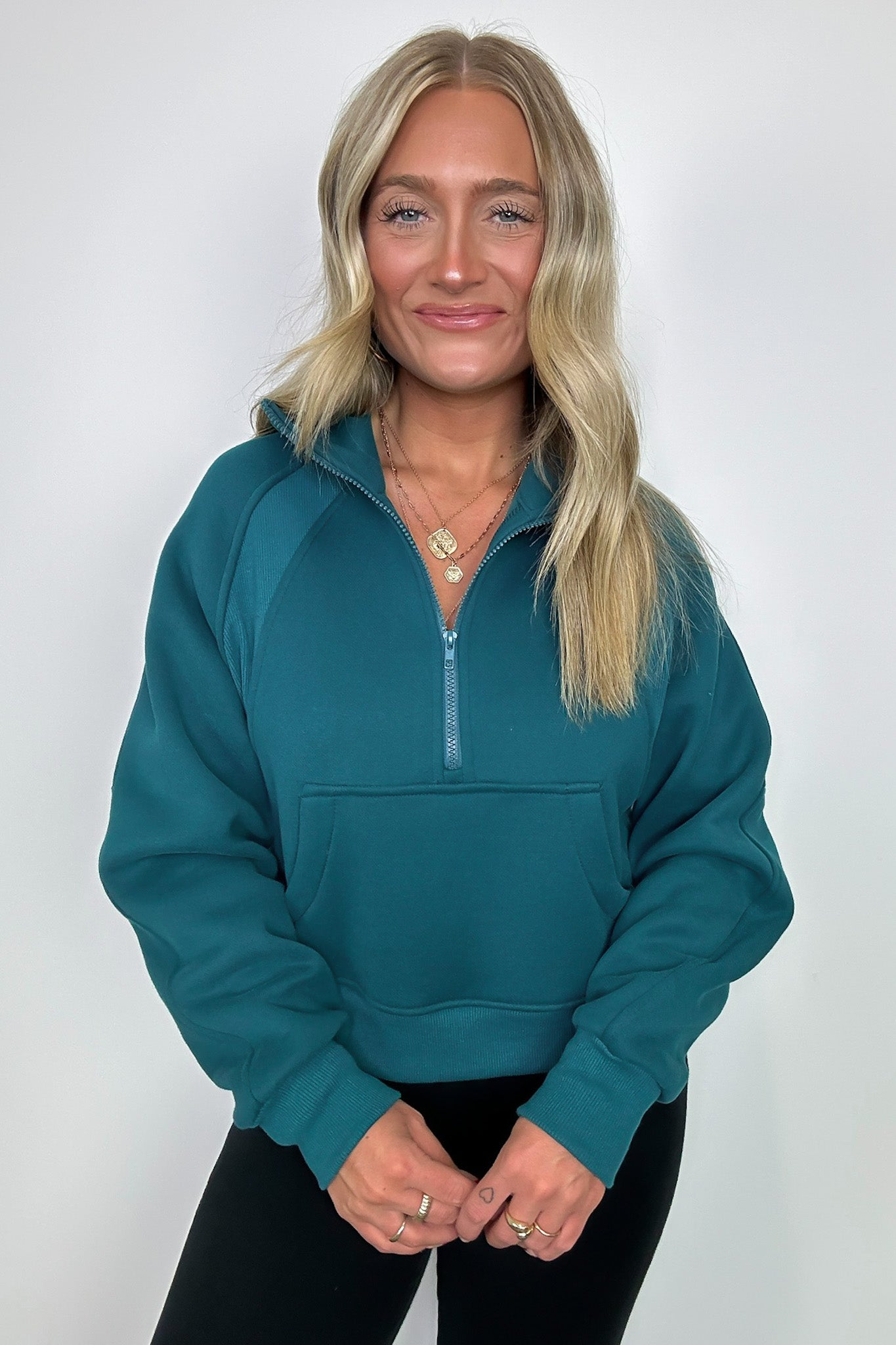  Renelle Funnel Neck Half Zip Pullover - Madison and Mallory