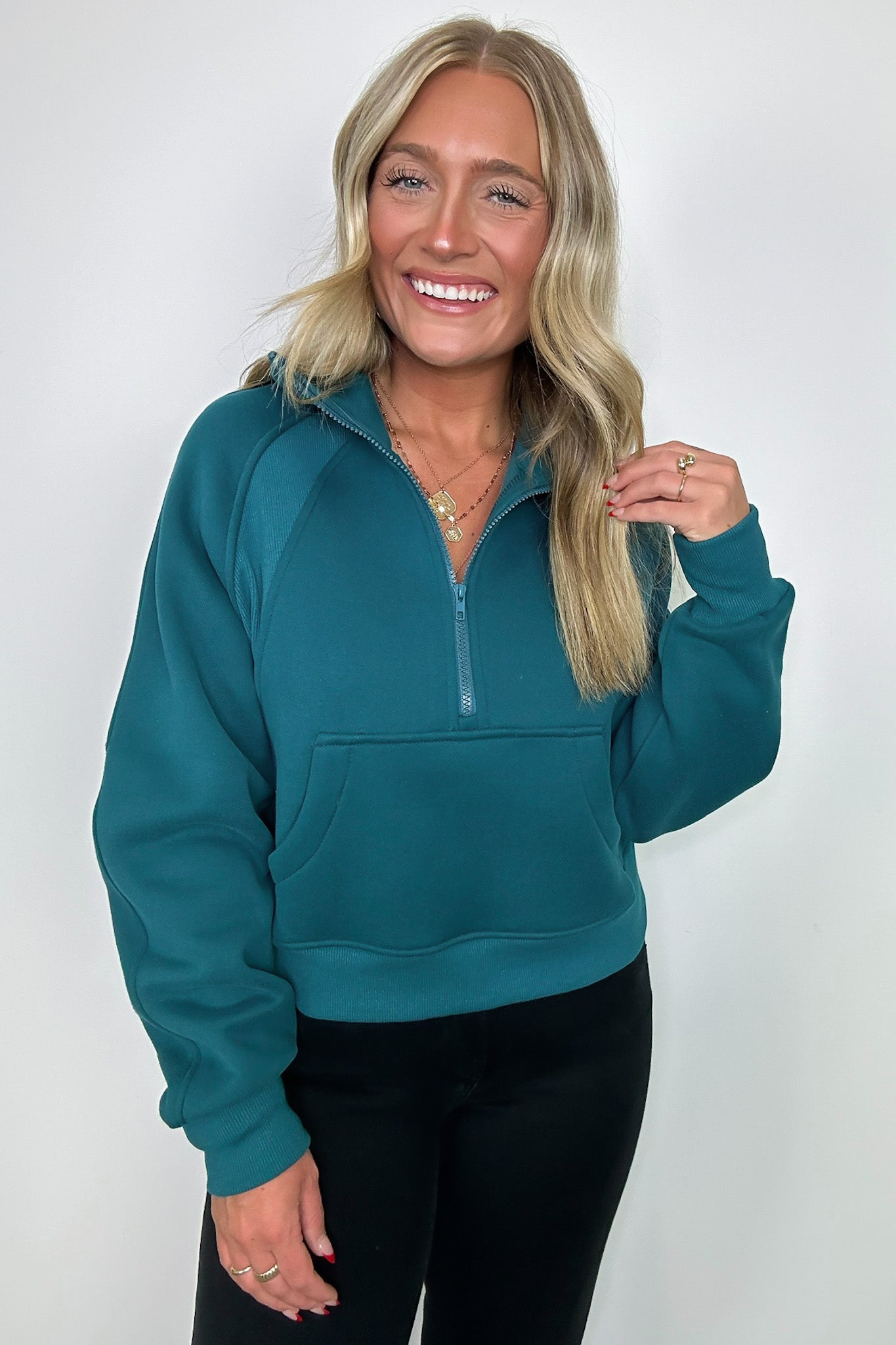  Renelle Funnel Neck Half Zip Pullover - Madison and Mallory