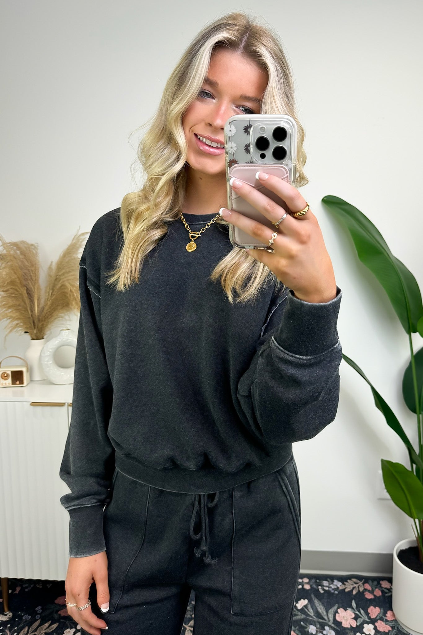  Rest Day Exposed Seam Sweatshirt - FINAL SALE - Madison and Mallory