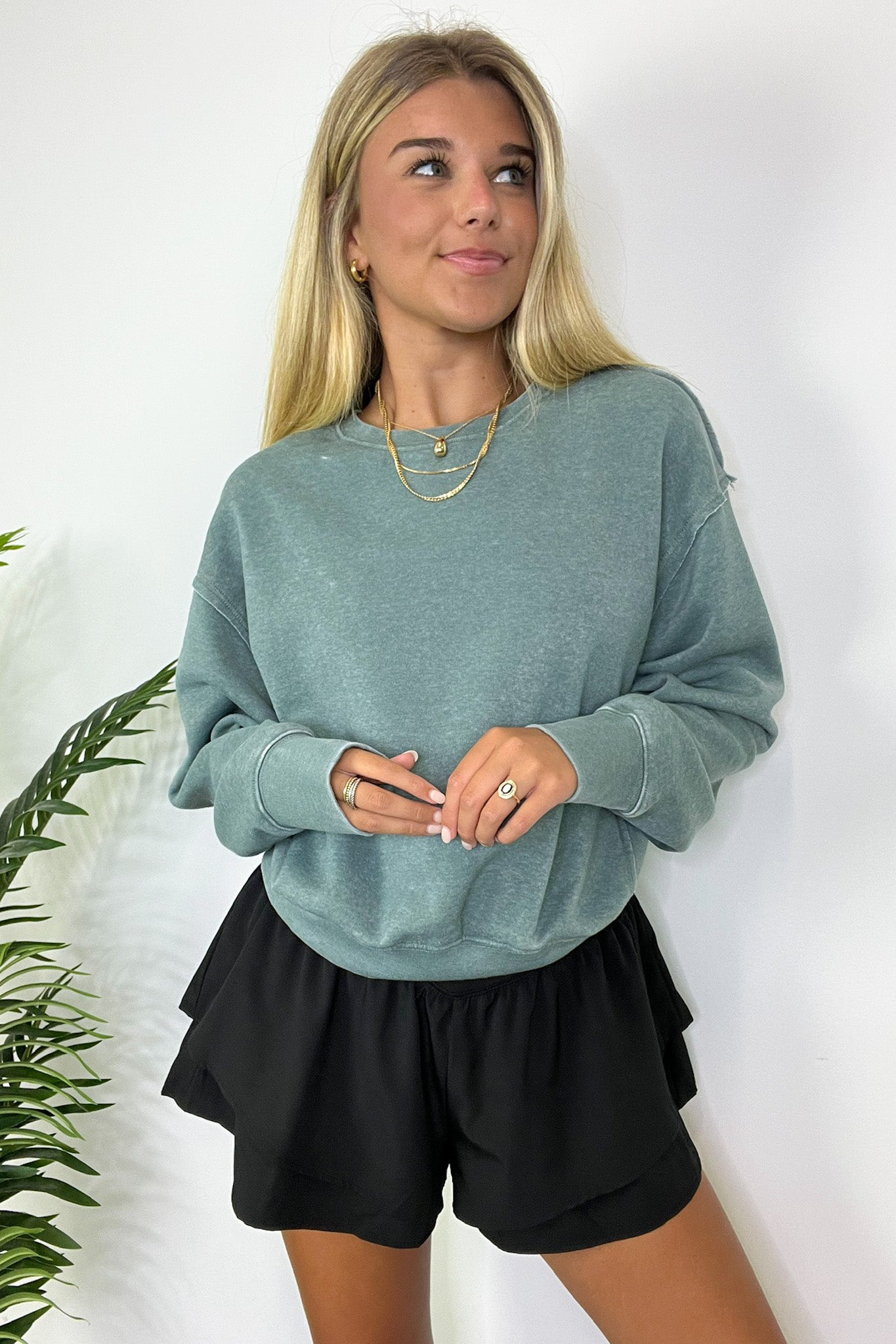  Rest Day Exposed Seam Sweatshirt - FINAL SALE - Madison and Mallory