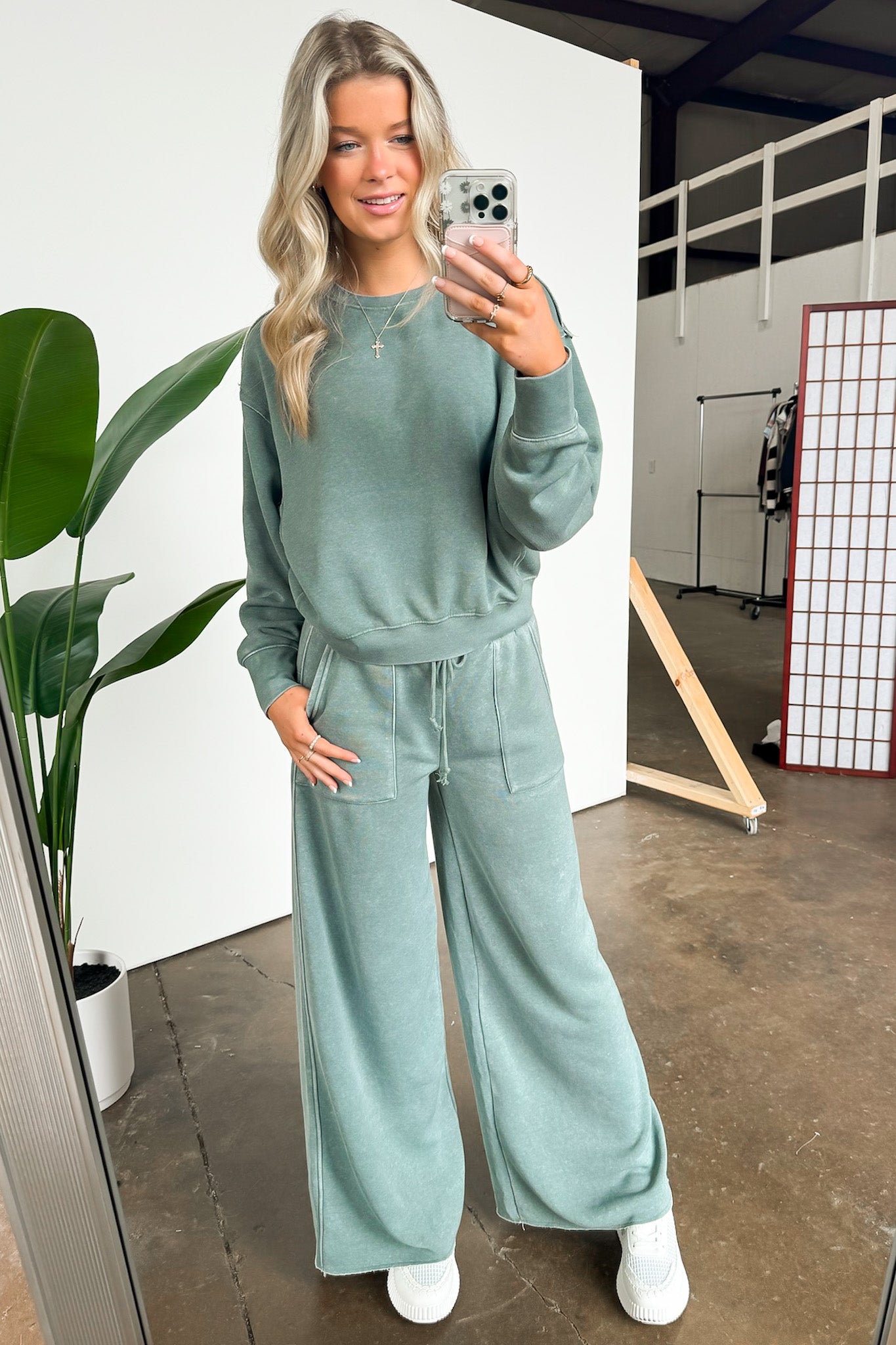  Rest Day High Rise Wide Leg Drawstring Pants - Madison and Mallory