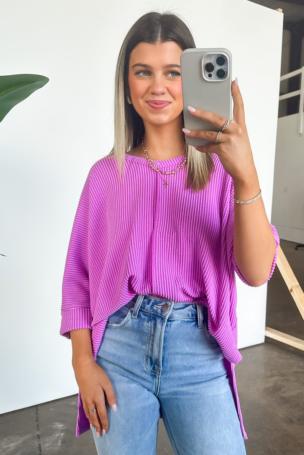  Rhysa Textured Knit V-Neck Top - BACK IN STOCK - Madison and Mallory