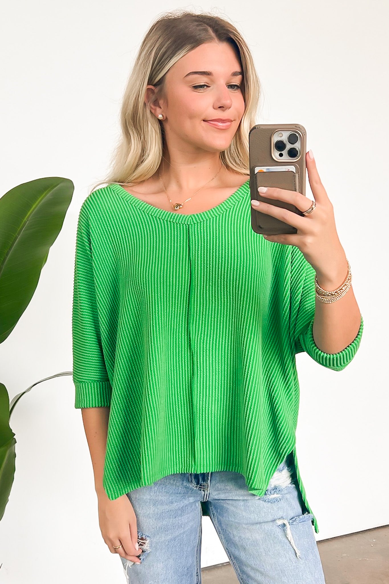  Rhysa Textured Knit V-Neck Top - BACK IN STOCK - Madison and Mallory