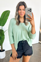  Rhysa Textured Knit V-Neck Top - BACK IN STOCK - Madison and Mallory