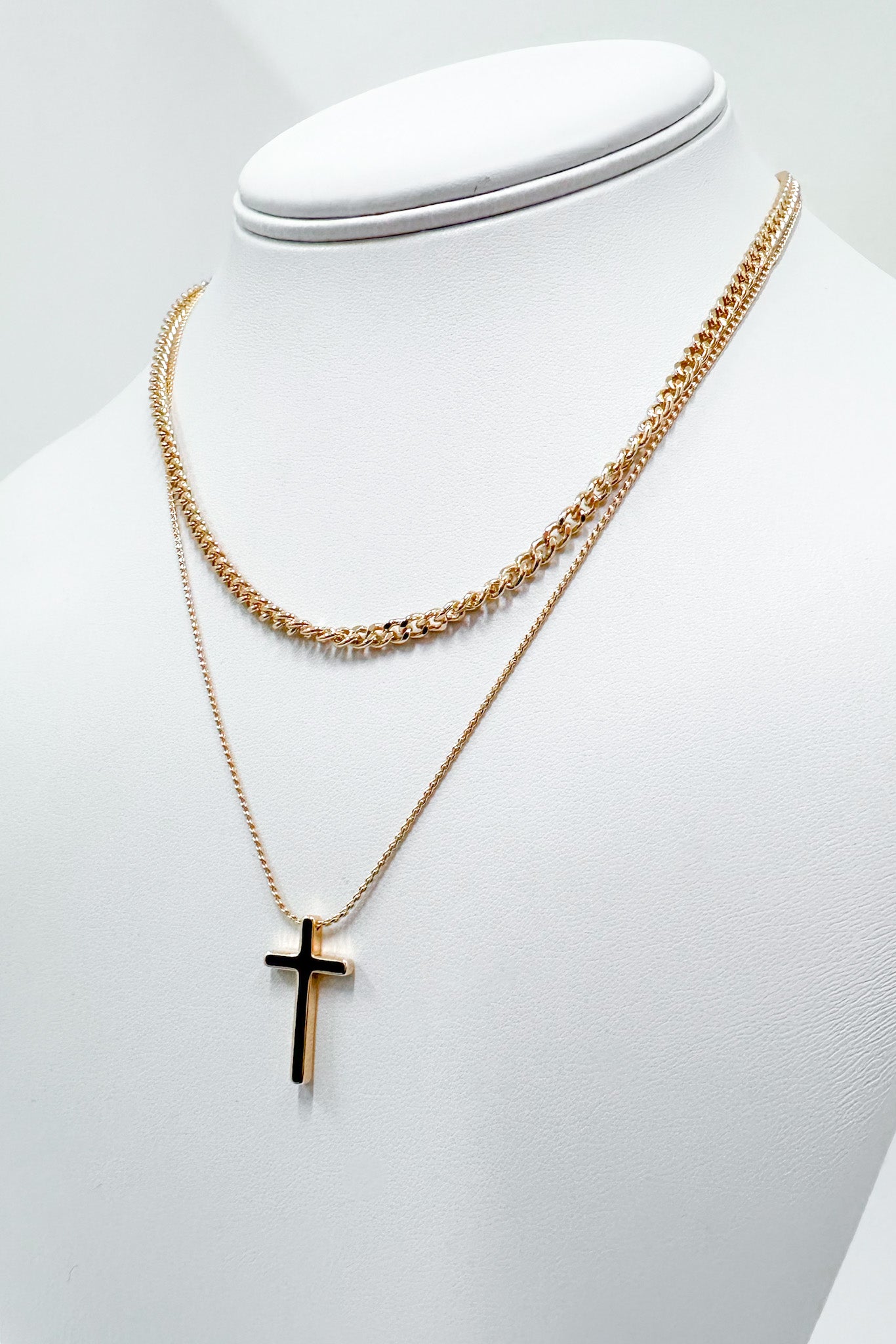  Rianne Layered Cross Necklace - Madison and Mallory