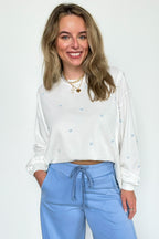 Ribbon Dreams Bow Embroidered Pullover - FINAL SALE - Madison and Mallory