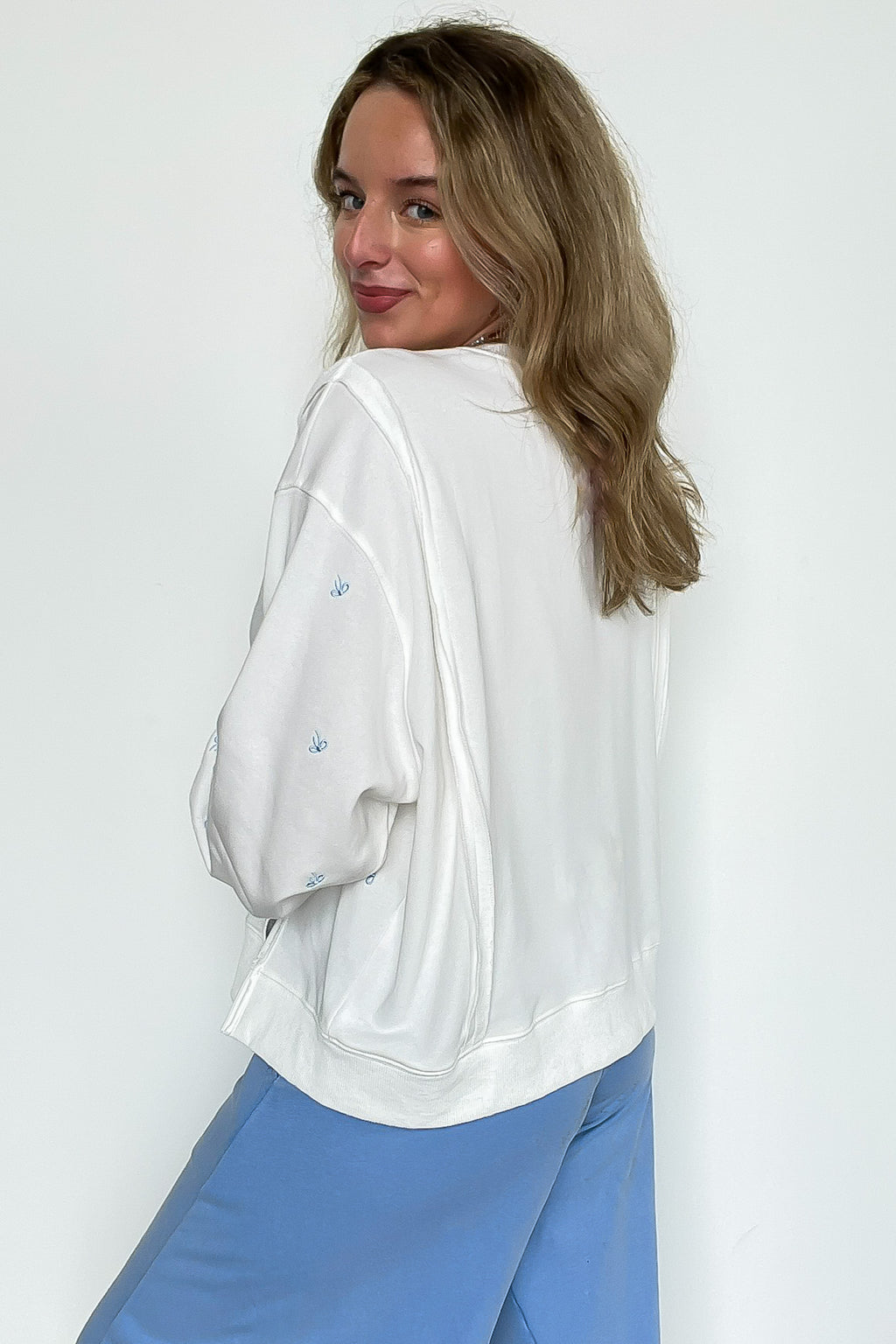 Ribbon Dreams Bow Embroidered Pullover - FINAL SALE - Madison and Mallory