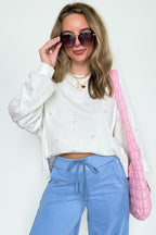 Ribbon Dreams Bow Embroidered Pullover - FINAL SALE - Madison and Mallory