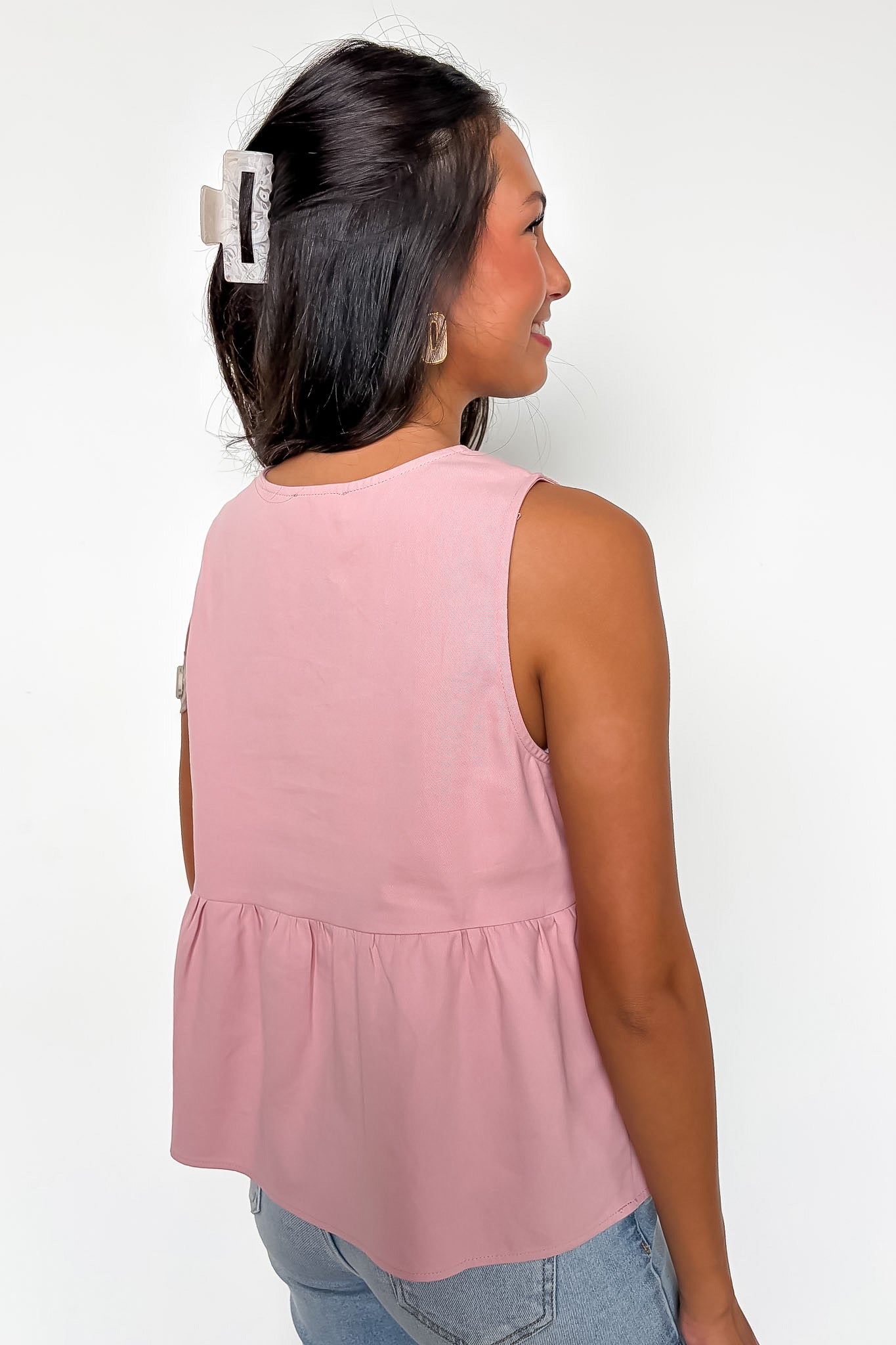 Ribbon Romance Bow Detail Peplum Top - Madison and Mallory