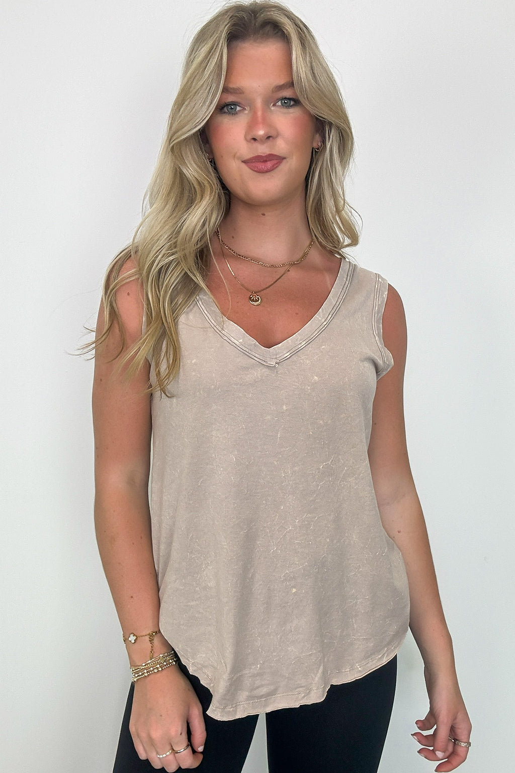 Rima Mineral Wash Flowy Tank Top - BACK IN STOCK - Madison and Mallory