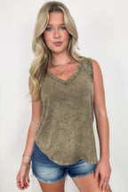 Rima Mineral Wash Flowy Tank Top - BACK IN STOCK - Madison and Mallory