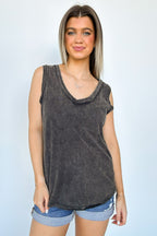 Rima Mineral Wash Flowy Tank Top - BACK IN STOCK - Madison and Mallory