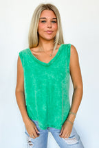 Rima Mineral Wash Flowy Tank Top - BACK IN STOCK - Madison and Mallory