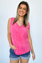 Rima Mineral Wash Flowy Tank Top - BACK IN STOCK - Madison and Mallory