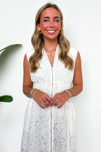 Rogue Romance Lace Detail Front Zip Dress - Madison and Mallory