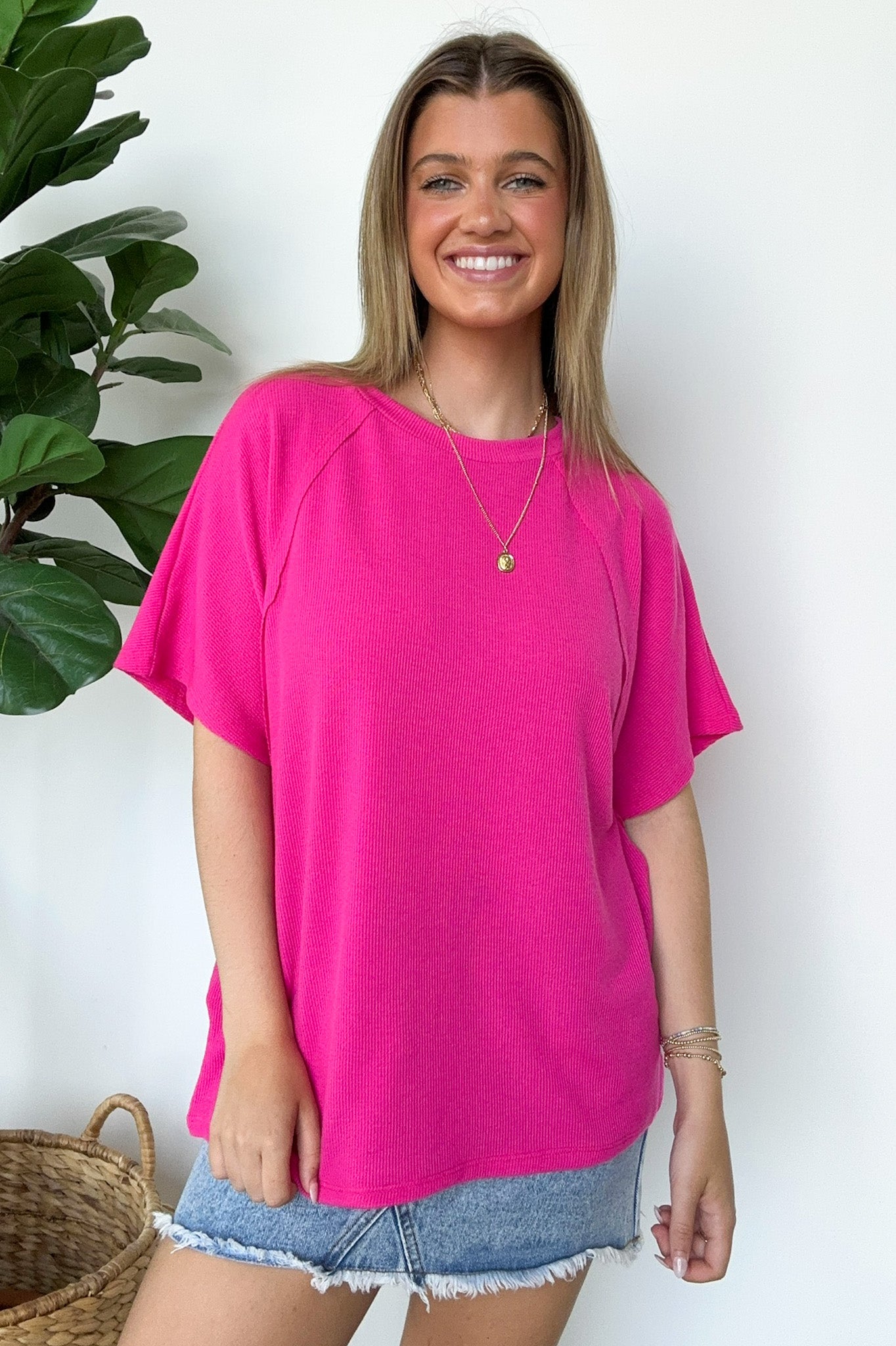 Roll With It Mini Ribbed Knit Relaxed Fit Top - FINAL SALE - Madison and Mallory