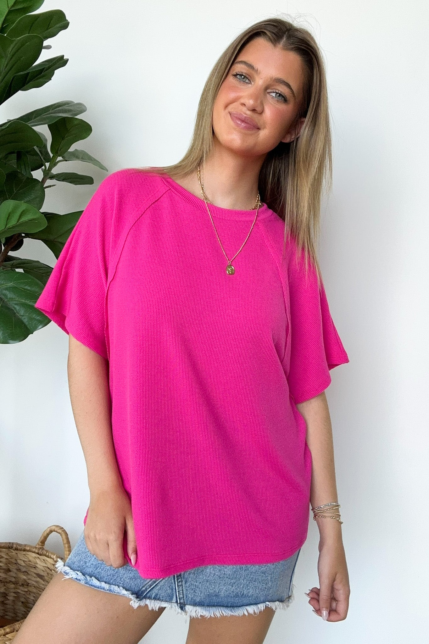 Roll With It Mini Ribbed Knit Relaxed Fit Top - FINAL SALE - Madison and Mallory