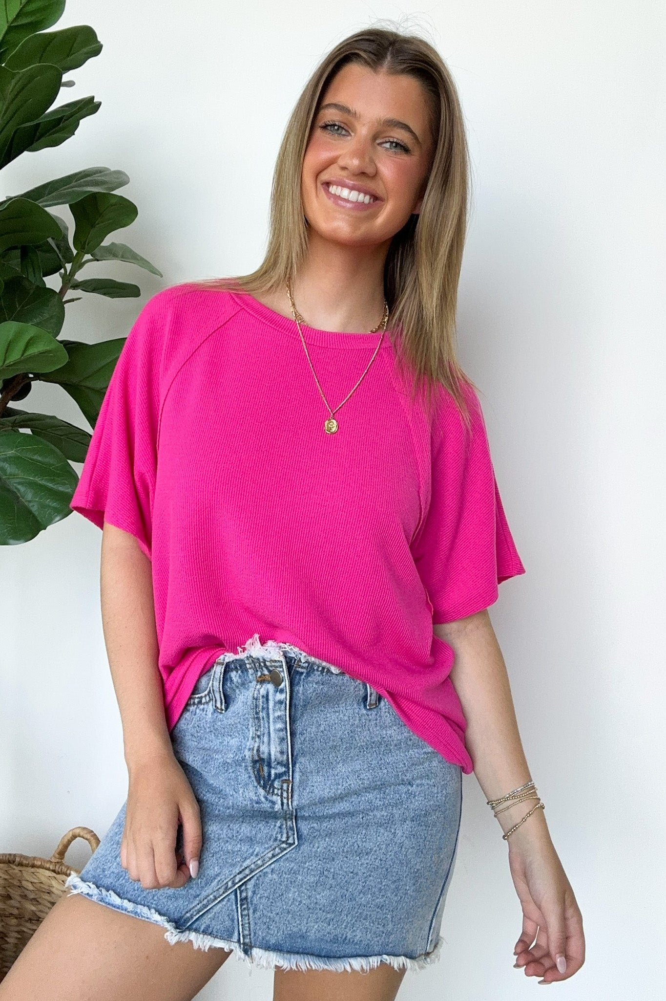 Roll With It Mini Ribbed Knit Relaxed Fit Top - FINAL SALE - Madison and Mallory