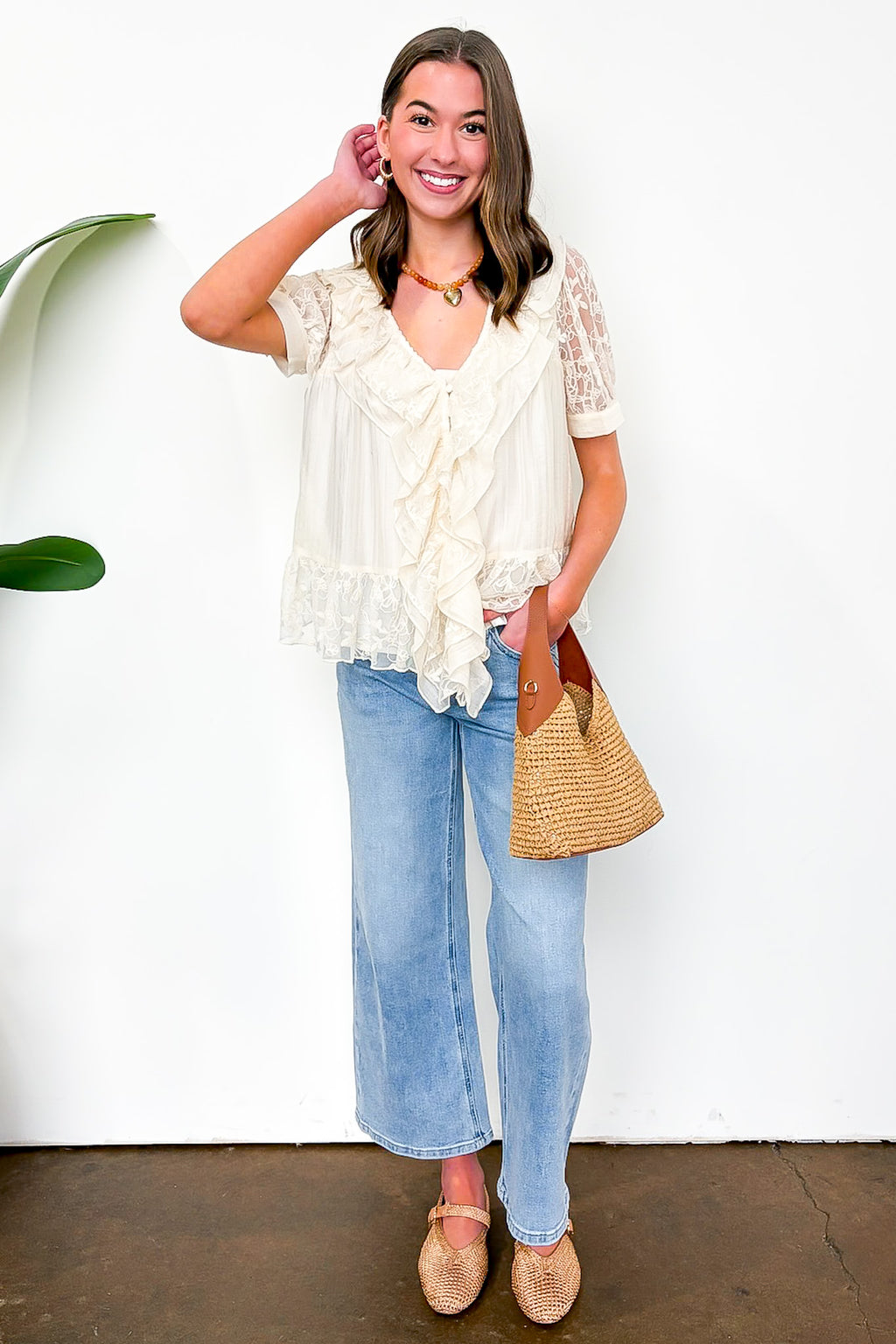 Romance Thread Lace Detail Top - Madison and Mallory