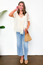 Romance Thread Lace Detail Top - Madison and Mallory