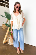 Romance Thread Lace Detail Top - Madison and Mallory