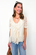 Romance Thread Lace Detail Top - Madison and Mallory