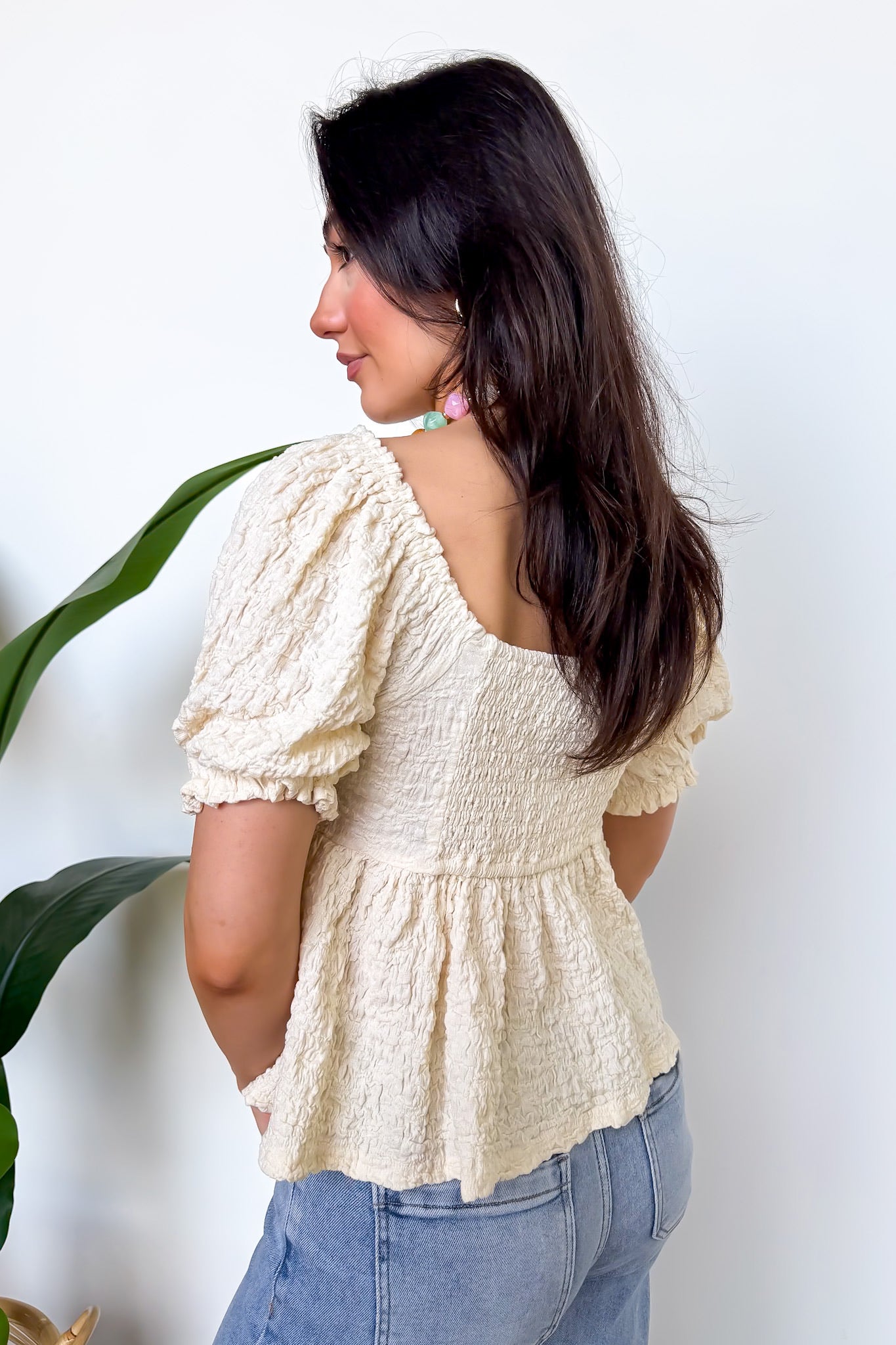 Romantic Charm Puff Sleeve Babydoll Top
