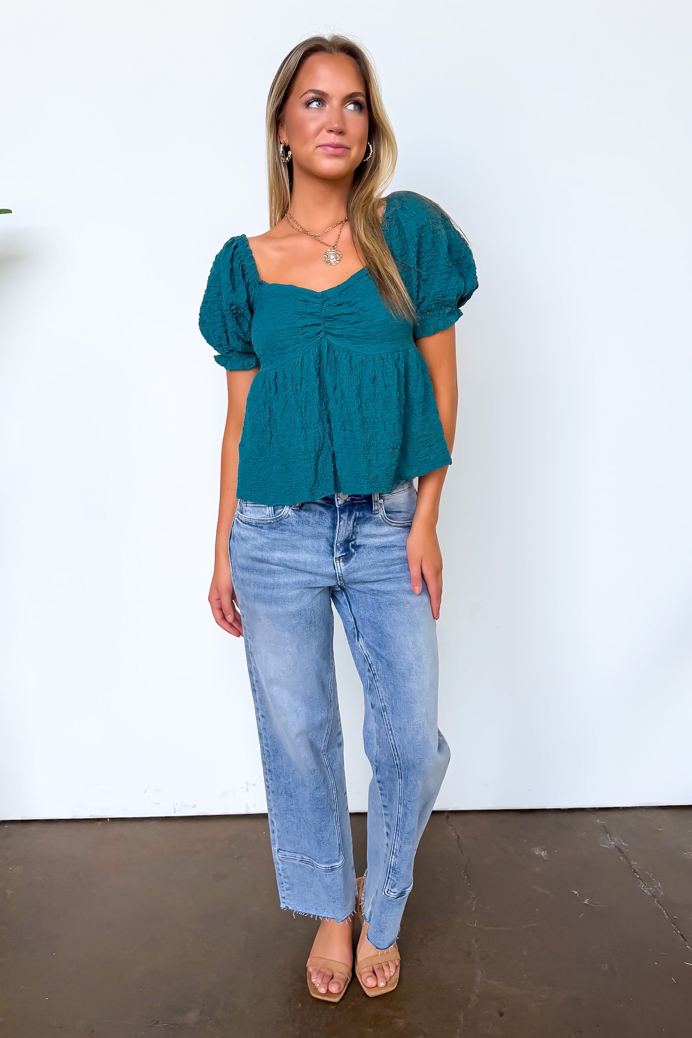 Romantic Charm Puff Sleeve Babydoll Top