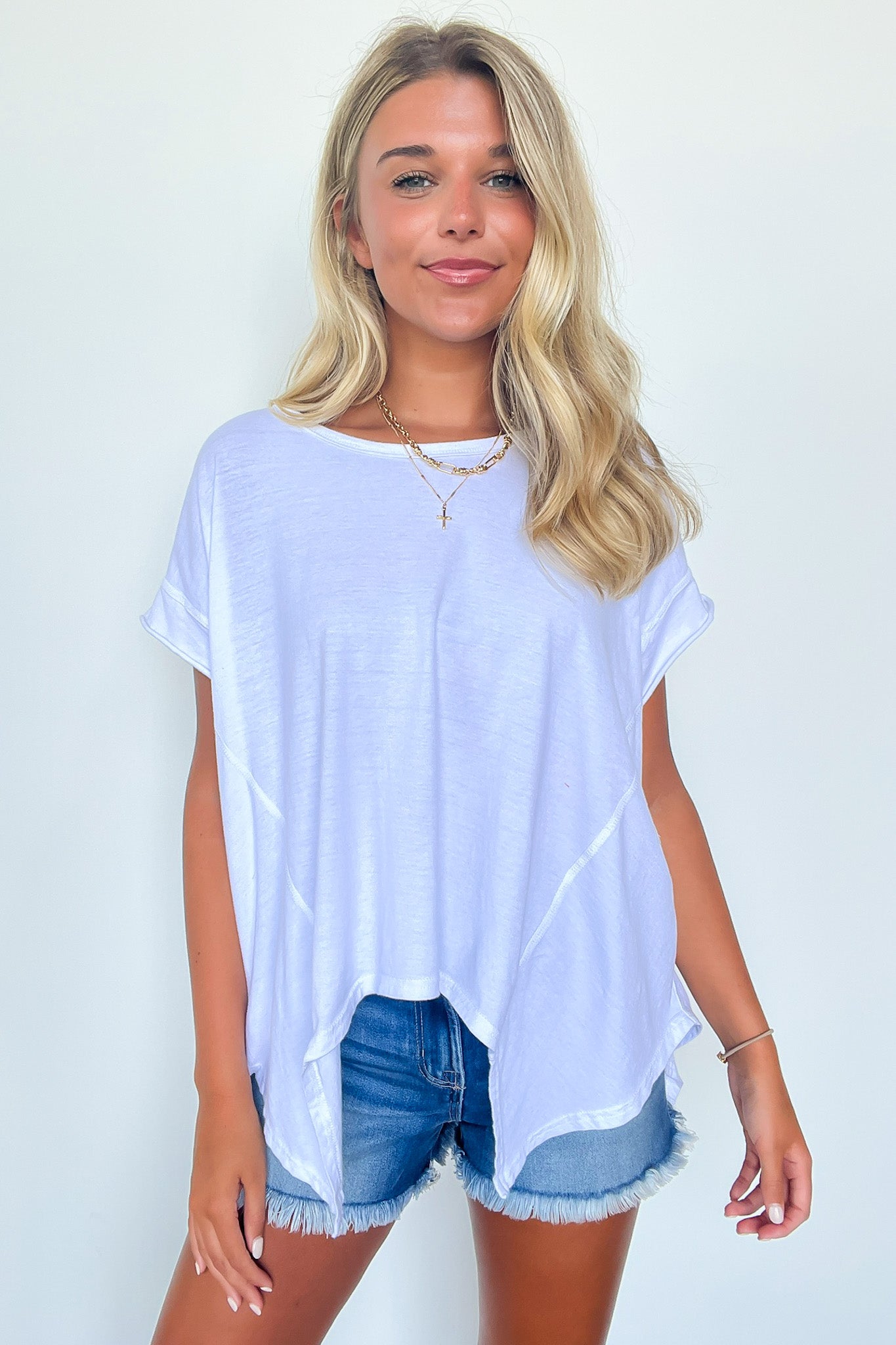  Roni Washed Relaxed Short Sleeve Top - FINAL SALE - Madison and Mallory