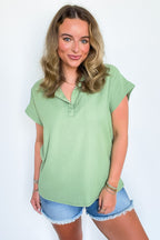 Rosario Cap Sleeve Collared Top - BACK IN STOCK - Madison and Mallory