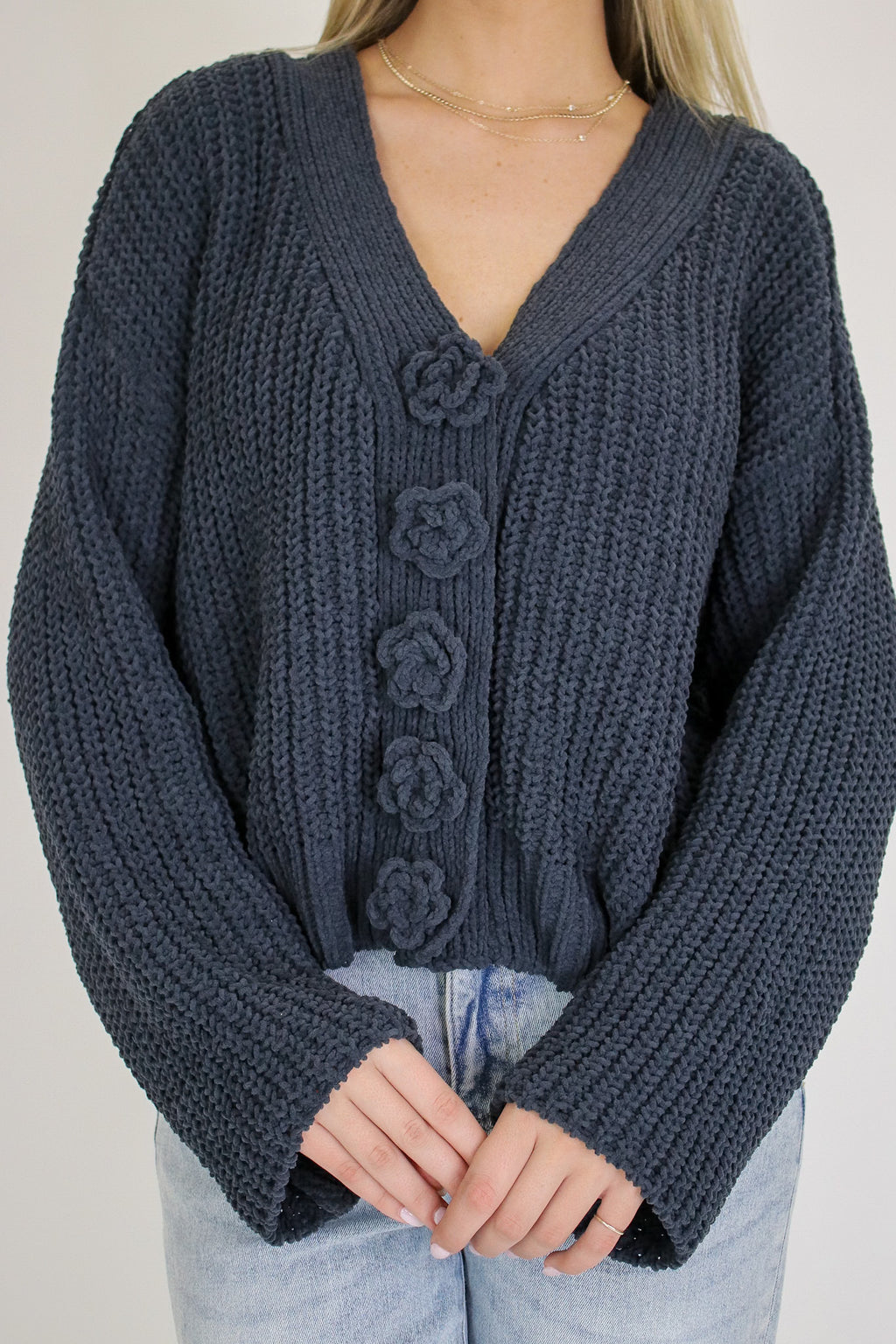 Rosette Threads Knit Cardigan - Madison and Mallory